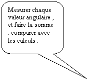 Rectangle  coins arrondis: Mesurer chaque valeur angulaire , et faire la somme . comparer avec les calculs .