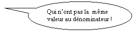 Bulle ronde: Qui nont pas la  mme valeur au dnominateur !  