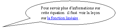 Bulle ronde: Pour savoir plus dinformations sur cette quation   il faut  voir la leon sur la fonction linaire .  