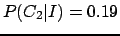 $P(C_2\vert I)=0.19$